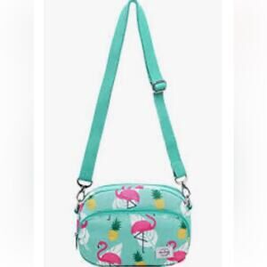Basic Packs By Hot Style Flamingo and Pineapple Print Crossbody Bag